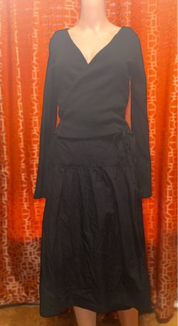 Women’s Free People Effortless Temptation Skirt Wrap Sweater Set Black Size Medium NWOT