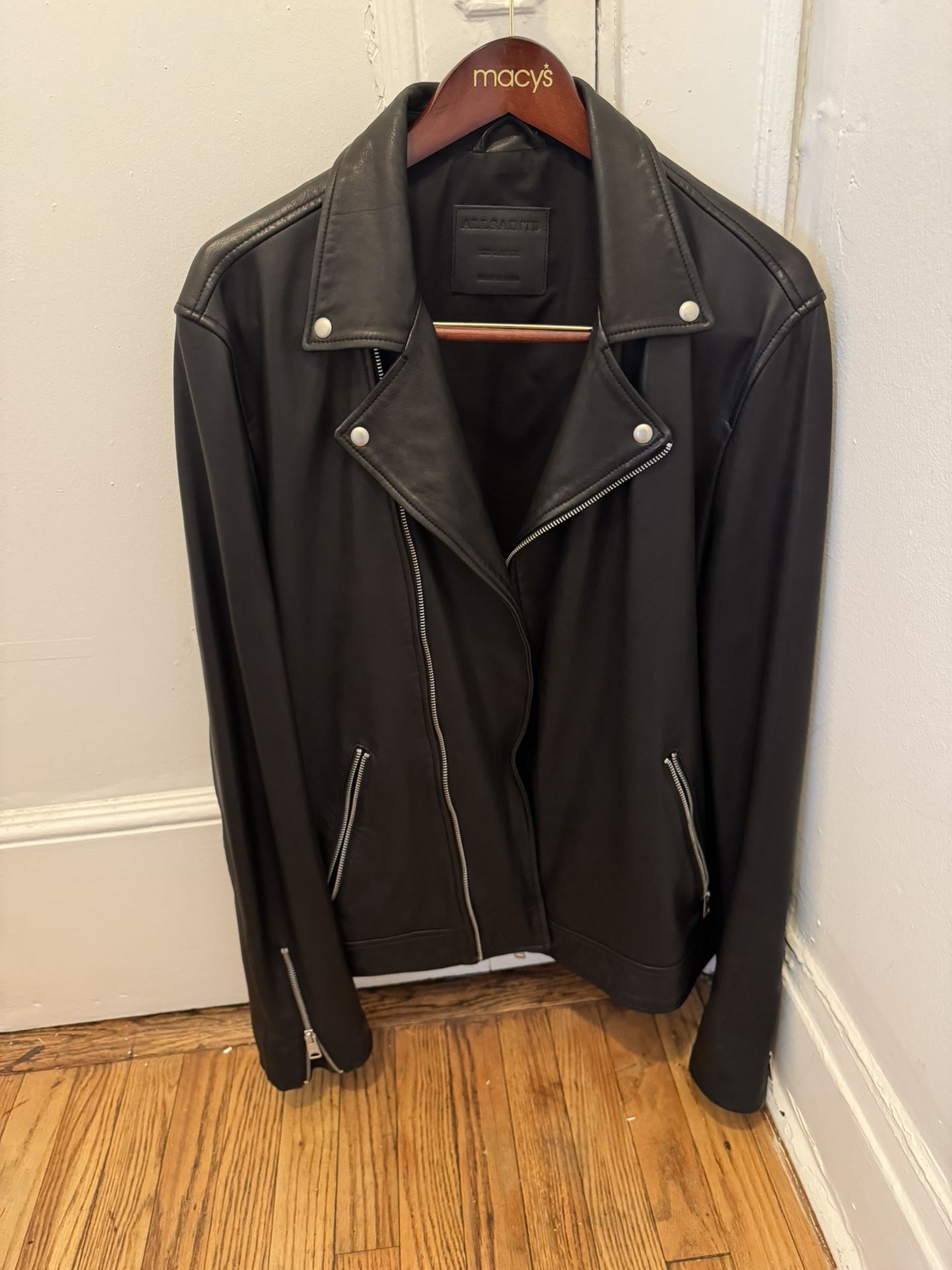 All Saints Leather Jacket For Sale