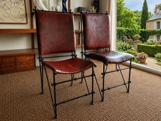 Ilana  Goor Mid Century Brutalist Iron Chairs