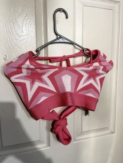 Debut Women’s Top Size M/L Pink Star Pattern String