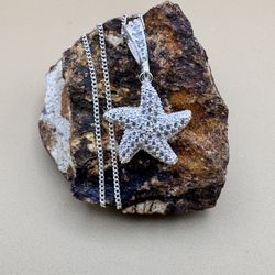 Plata 925 Cadenita Con Estrella De Mar ⭐️
