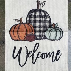 BRAND NEW PUMPKIN FALL GARDEN FLAG 12"×18"