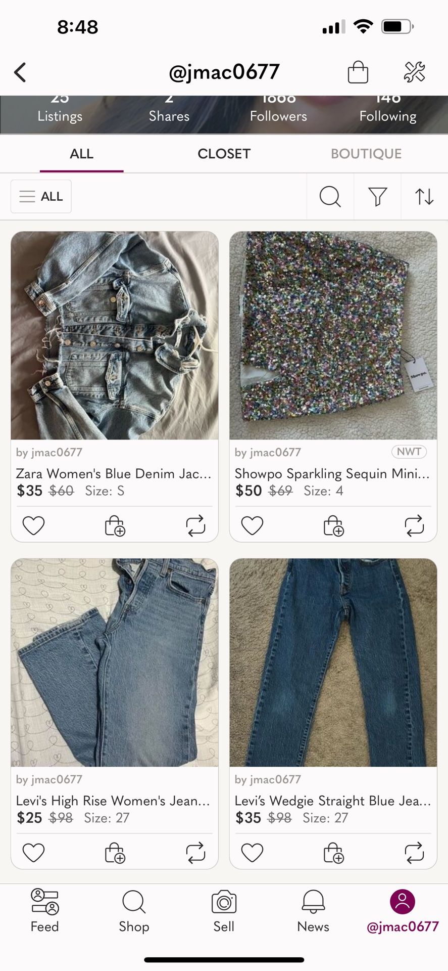 Women Size Xs, S And 4r Clothing