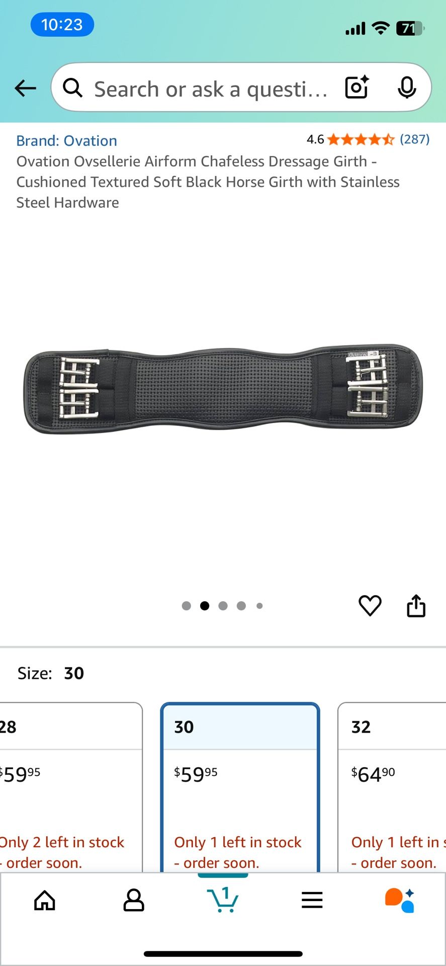 30 Inch Dressage Girth