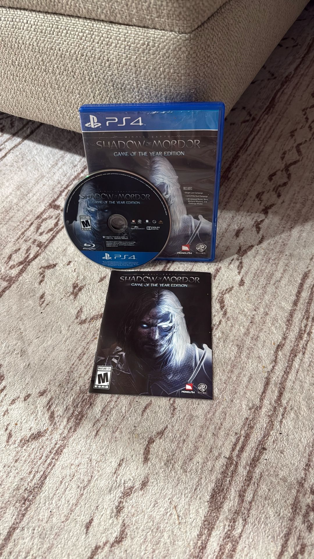Shadow Of Mordor Game Of The Year Edition PS4
