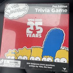 The Simpsons Trivia Board Game 25 Years Sealed NEW