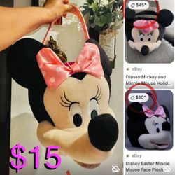 $15 Disney Jumbo Minnie Mouse candy 🍬🍫🍭Basket like new