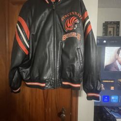 Vintage Carl Bangs Cincinnati Bengals, NFL leather jacket