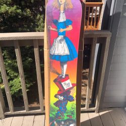 RARE Burton Mr. Nice Guy Snowboard | 155 | Alice In Wonderland | Rabbit | Cheshire Cat