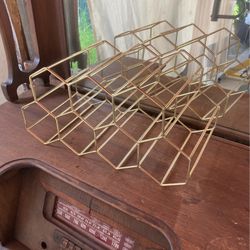 Gold Modern Wine Holder