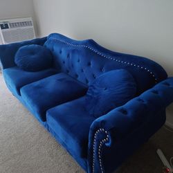 Better Than Black Friday, 50%+ Off High Quality Blue Velvet Couch