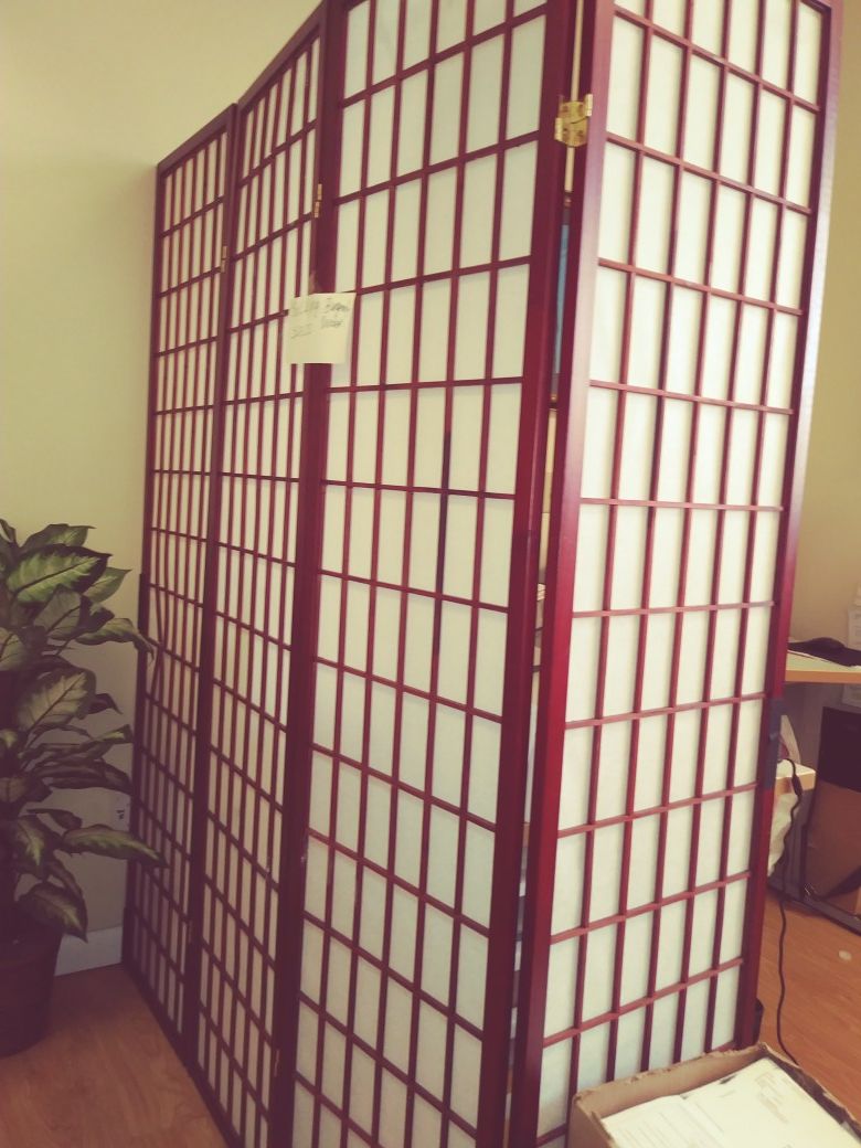 4 Panel Shoji Screen room divider