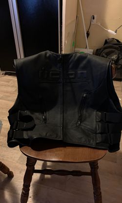 4x icon motorcycle leather vest