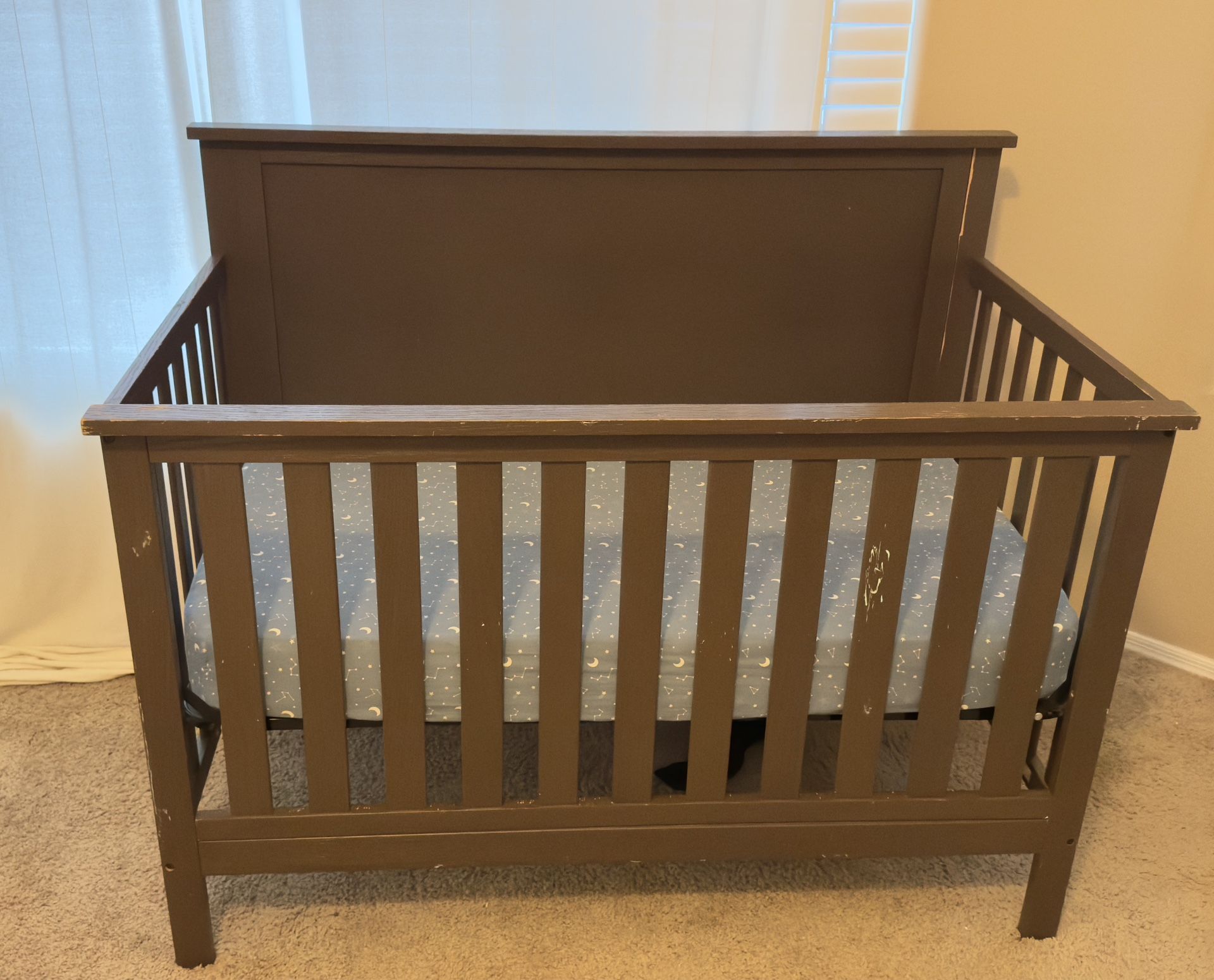 Middleton 4-in-1 Convertible Baby Crib - Textured Cocoa