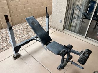 Weight Bench & Black Mongoose Bike w/  Pump