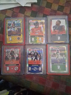6 uno elite special football cards with a bo nix holo rc  and Kevin Byard wild card plus two more silvers and 2 promos
