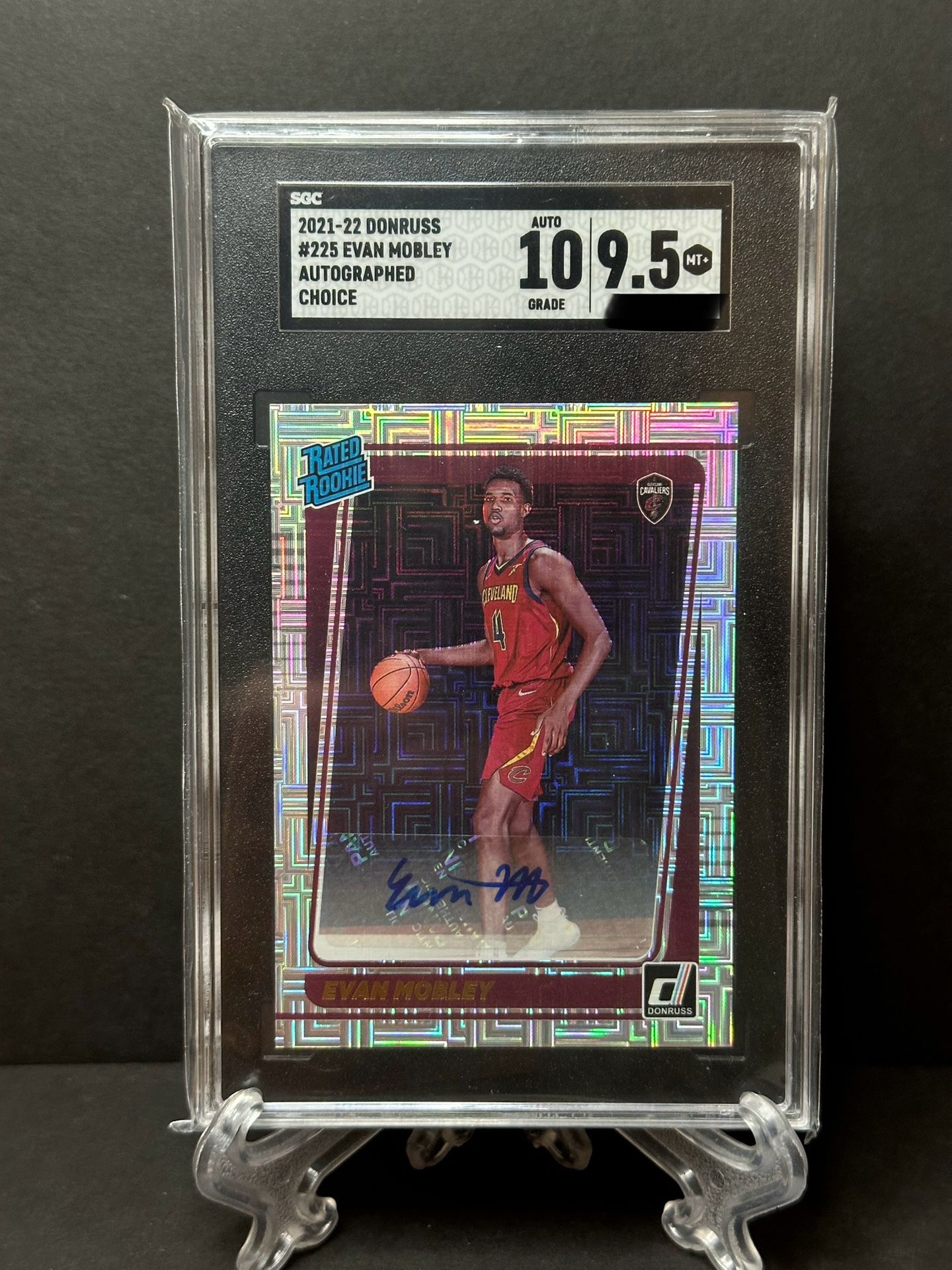 Evan Mobley Rated Rookie Choice Signature Slab