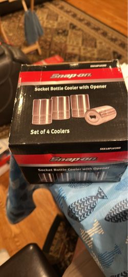 Snapon snap on socket bottle cooler with opener