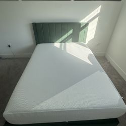 Queen Bed Frame + Memory Foam Mattress 