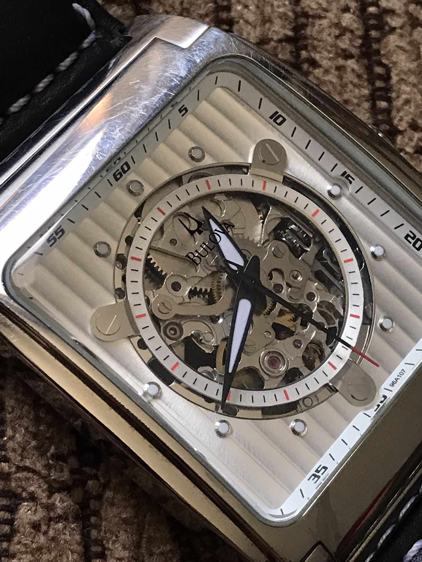 BULOVA Men s Automatic Square Dial 96A107 for Sale in Costa Mesa CA OfferUp