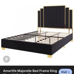 Black And Gold King Size Bed Frame 