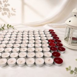 Tea Light Candles + Decorative Lantern Holder Set