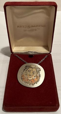 Vintage Reed & Barton 18” Lion Necklace