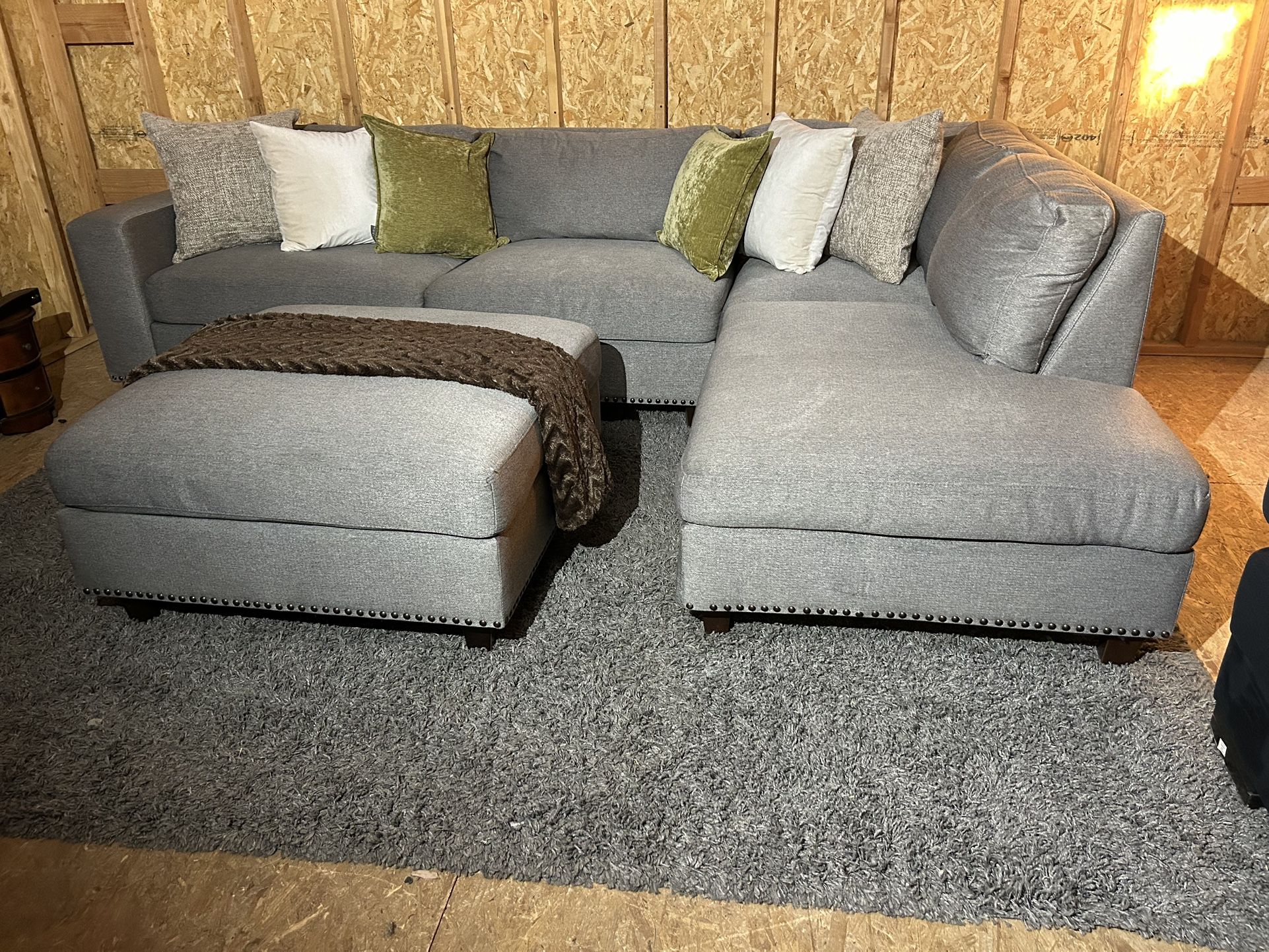Sectional Sofa With Ottoman Delivery Available