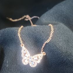Butterfly Pendant  With Chain