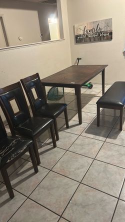 FREE! Table, 3 chairs and bench