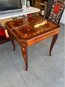 Vintage Italian Marquetry Multi-Game Table coffee