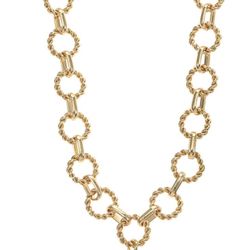  Gold Tone Mother of Pearl Heart Statement Necklace