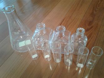 Different sizes flasks