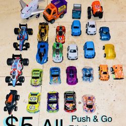 $5 For All Bundle of Racing Cars 🏎️ and more Pull-back & Go total of 27 pieces