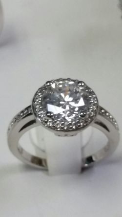 Sterling silver. 925...CzDiamond Ring...