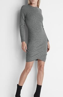 Express Body Contour Cozy Mini Dress - XS
