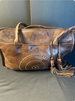 Patricia Nash Brown Tooled Leather Bag