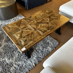 Geometric Industrial Coffee Table 