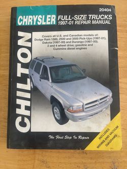 Chilton Repair Manuel 1997-01 Dodge Chrysler Full Size Trucks
