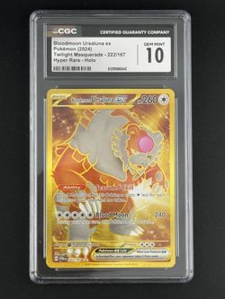 Pokemon Bloodmoon Ursaluna EX Twilight Masquerade CGC Gem Mint 10