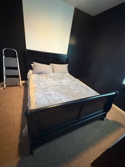 Queen Sleigh bed frame -No Mattress