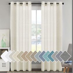 Cream Curtains Sheer 