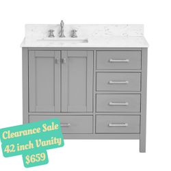 42 inch Vanity with top,10042-GR