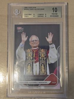 Topps Now Pope Leo BGS 10