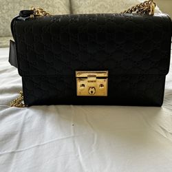 gucci padlock bag black