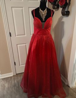 Red sparkly prom / quincinera dress