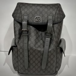 Gucci Ophidia Backpack Gray/black Mens Bag