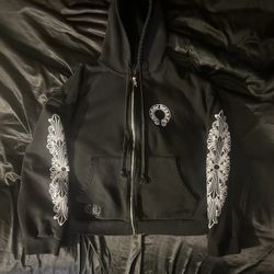 Chrome Hearts Floral Zip Up Hoodie