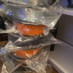 NEW 3D a printer filaments CLEAR PURPLE and ORANGE LEFT