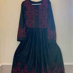 Elegant  Velvet Party Dress  